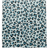 Leopardendrucke, Leoparden-Spots, Blauer Leopard Duschvorhang (Vorderseite)