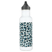 Leopardendrucke, Leoparden-Spots, Blauer Leopard Edelstahlflasche (Rechts)