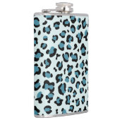 Leopardendrucke, Leoparden-Spots, Blauer Leopard Flachmann (Rechts)