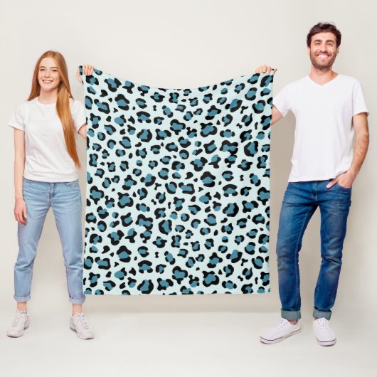 Leopardendrucke, Leoparden-Spots, Blauer Leopard Fleecedecke (Beispiel)