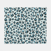 Leopardendrucke, Leoparden-Spots, Blauer Leopard Fleecedecke (Vorderseite (Horizontal))
