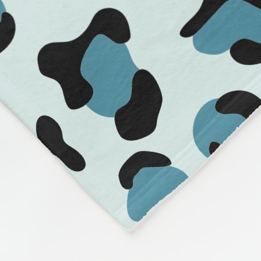 Leopardendrucke, Leoparden-Spots, Blauer Leopard Fleecedecke (Ecke)