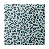 Leopardendrucke, Leoparden-Spots, Blauer Leopard Fliese (Vorderseite)