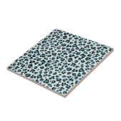 Leopardendrucke, Leoparden-Spots, Blauer Leopard Fliese (Seite)