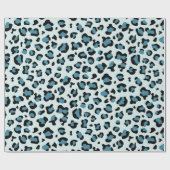 Leopardendrucke, Leoparden-Spots, Blauer Leopard Geschenkpapier (Flach)