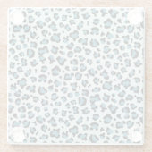 Leopardendrucke, Leoparden-Spots, Blauer Leopard Glasuntersetzer (Rückseite)