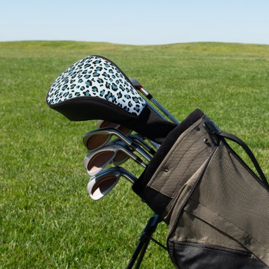 Leopardendrucke, Leoparden-Spots, Blauer Leopard Golf Headcover (In SItu)