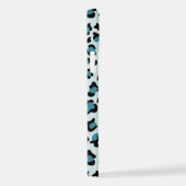 Leopardendrucke, Leoparden-Spots, Blauer Leopard iPhone Hülle (Rechte Seite)