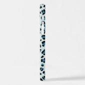 Leopardendrucke, Leoparden-Spots, Blauer Leopard iPhone Hülle (Linke Seite)