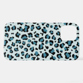 Leopardendrucke, Leoparden-Spots, Blauer Leopard iPhone Hülle (Rückseite (Horizontal))
