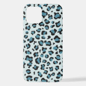 Leopardendrucke, Leoparden-Spots, Blauer Leopard iPhone Hülle (Rückseite)