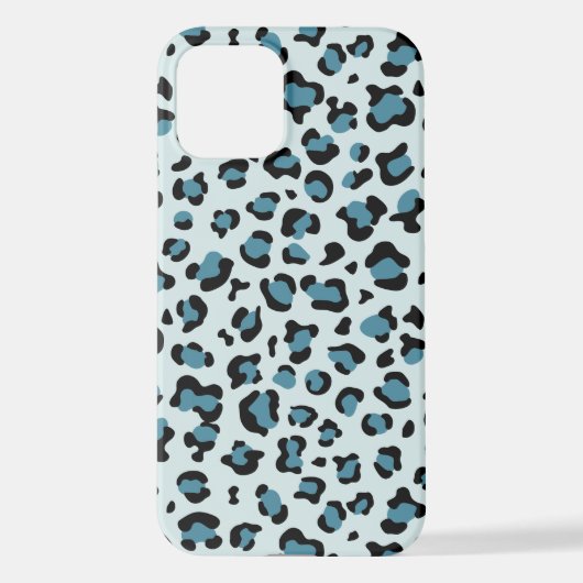 Leopardendrucke, Leoparden-Spots, Blauer Leopard iPhone Hülle (Rückseite)