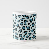 Leopardendrucke, Leoparden-Spots, Blauer Leopard Jumbo-Tasse (Vorderseite)