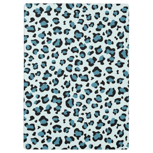 Leopardendrucke, Leoparden-Spots, Blauer Leopard Klemmbrett (Rückseite)