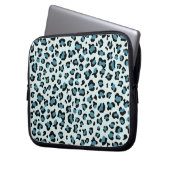 Leopardendrucke, Leoparden-Spots, Blauer Leopard Laptopschutzhülle (Vorderseite Links)