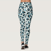 Leopardendrucke, Leoparden-Spots, Blauer Leopard Leggings (Rückseite)