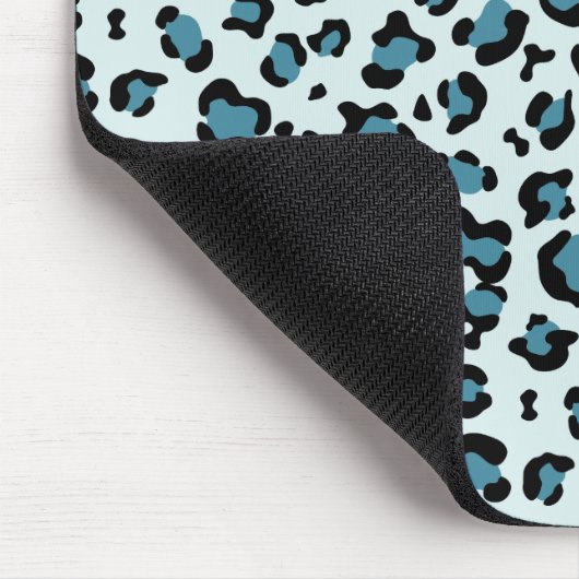 Leopardendrucke, Leoparden-Spots, Blauer Leopard Mousepad (Ecke)
