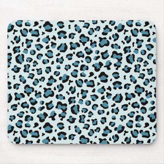 Leopardendrucke, Leoparden-Spots, Blauer Leopard Mousepad (Vorne)