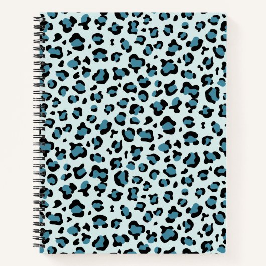 Leopardendrucke, Leoparden-Spots, Blauer Leopard Notizblock (Vorderseite)