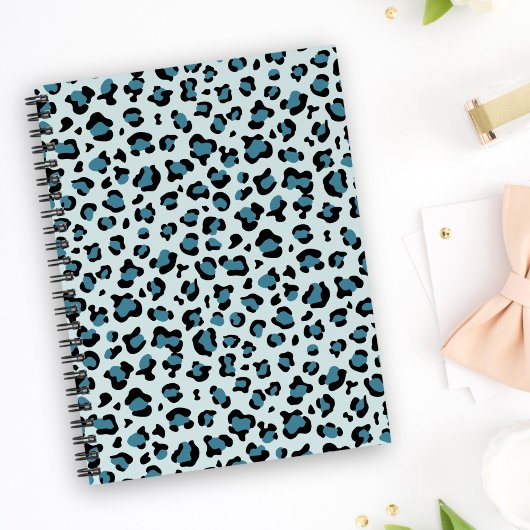 Leopardendrucke, Leoparden-Spots, Blauer Leopard Notizblock