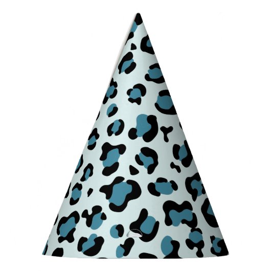 Leopardendrucke, Leoparden-Spots, Blauer Leopard Partyhütchen (Links)