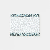 Leopardendrucke, Leoparden-Spots, Blauer Leopard Post-it Klebezettel (Vorderseite)
