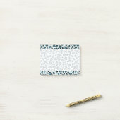 Leopardendrucke, Leoparden-Spots, Blauer Leopard Post-it Klebezettel (Auf Schreibtisch)