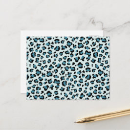 Leopardendrucke, Leoparden-Spots, Blauer Leopard Postkarte