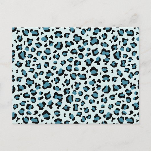Leopardendrucke, Leoparden-Spots, Blauer Leopard Postkarte (Vorderseite)