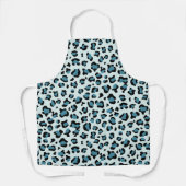 Leopardendrucke, Leoparden-Spots, Blauer Leopard Schürze (Vorderseite)