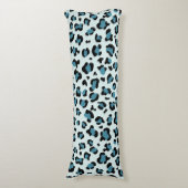 Leopardendrucke, Leoparden-Spots, Blauer Leopard Seitenschläferkissen (Vorderseite Vertikal)