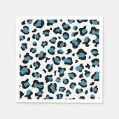 Leopardendrucke, Leoparden-Spots, Blauer Leopard Serviette (Vorderseite)