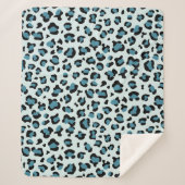 Leopardendrucke, Leoparden-Spots, Blauer Leopard Sherpadecke (Vorderseite)