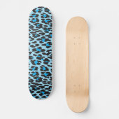 Leopardendrucke, Leoparden-Spots, Blauer Leopard Skateboard (Vorderseite)