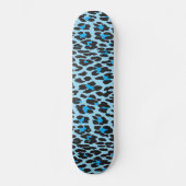Leopardendrucke, Leoparden-Spots, Blauer Leopard Skateboard (Vorderseite)