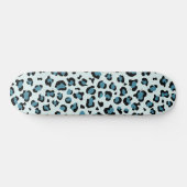 Leopardendrucke, Leoparden-Spots, Blauer Leopard Skateboard (Horizontal)