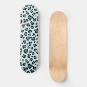 Leopardendrucke, Leoparden-Spots, Blauer Leopard Skateboard (Vorderseite)