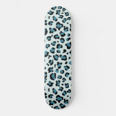 Leopardendrucke, Leoparden-Spots, Blauer Leopard Skateboard (Vorderseite)