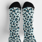 Leopardendrucke, Leoparden-Spots, Blauer Leopard Socken (Oben)
