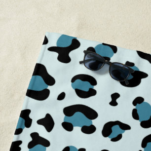 Leopardendrucke, Leoparden-Spots, Blauer Leopard Strandtuch