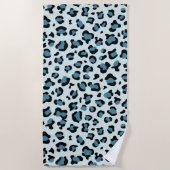 Leopardendrucke, Leoparden-Spots, Blauer Leopard Strandtuch (Vorderseite)