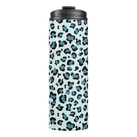 Leopardendrucke, Leoparden-Spots, Blauer Leopard Thermosbecher (Vorderseite)