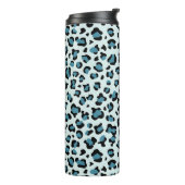 Leopardendrucke, Leoparden-Spots, Blauer Leopard Thermosbecher (Nach links gedreht)