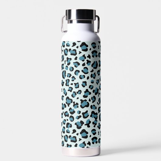 Leopardendrucke, Leoparden-Spots, Blauer Leopard Trinkflasche (Vorne)