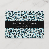 Leopardendrucke, Leoparden-Spots, Blauer Leopard Visitenkarte (Vorderseite)