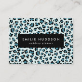 Leopardendrucke, Leoparden-Spots, Blauer Leopard Visitenkarte (Vorderseite)
