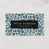 Leopardendrucke, Leoparden-Spots, Blauer Leopard Visitenkarte (Vorderseite)