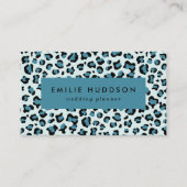 Leopardendrucke, Leoparden-Spots, Blauer Leopard Visitenkarte (Vorderseite)