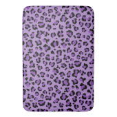 Leopardendrucke, Leoparden-Spots, Lila Leopard Badematte (Vorderseite Vertikal)