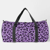 Leopardendrucke, Leoparden-Spots, Lila Leopard Duffle Bag (Rückseite)